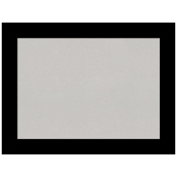 Amanti Art Grey Cork Board Wood Framed Basic Black Bulletin Board 33 in. x 25 in.