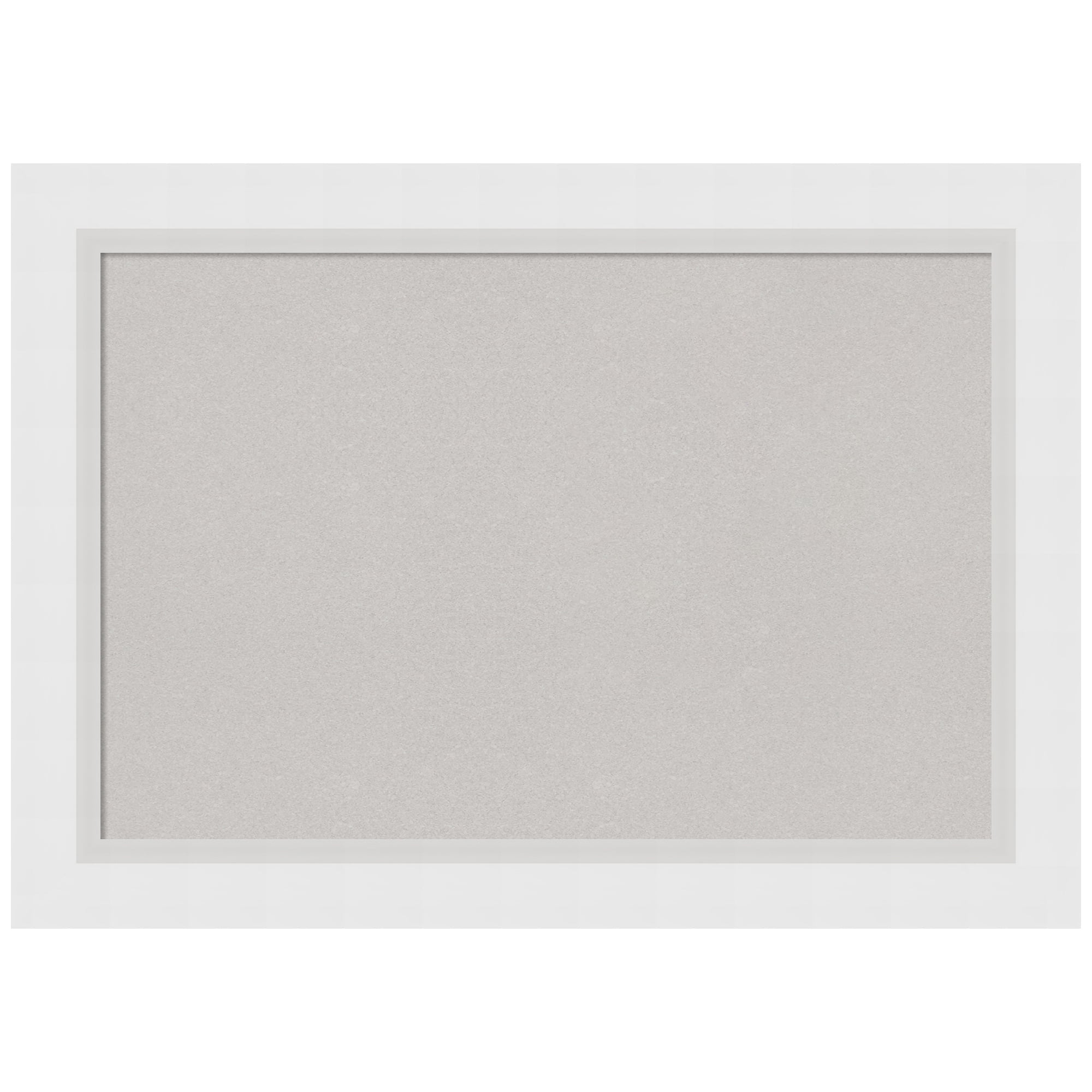 Amanti Art Grey Cork Board Wood Framed Blanco White Bulletin Board 28 in. x 20 in.