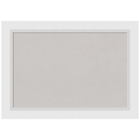 Amanti Art Grey Cork Board Wood Framed Blanco White Bulletin Board 28 in. x 20 in.