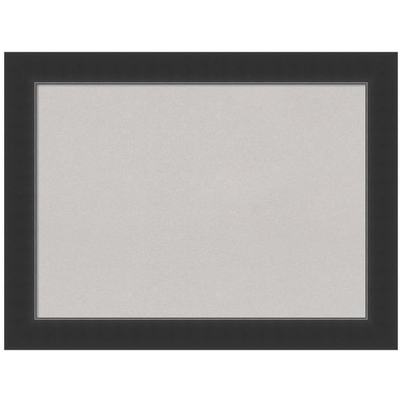 Amanti Art Grey Cork Board Wood Framed Corvino Black Bulletin Board 33 in. x 25 in.