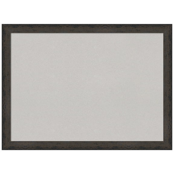 Amanti Art Grey Cork Board Wood Framed Dappled Black Brown Narrow Bulletin Board 31 in. x 23 in.