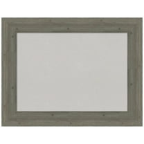 Amanti Art Grey Cork Board Wood Framed Fencepost Grey Bulletin Board 35 in. x 27 in.