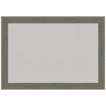 Amanti Art Grey Cork Board Wood Framed Fencepost Grey Narrow Bulletin Board 41 in. x 29 in.