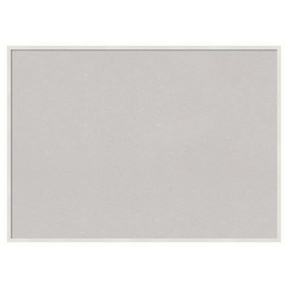 Amanti Art Grey Cork Board Wood Framed Lucie White Bulletin Board 29 in. x 21 in.