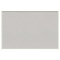 Amanti Art Grey Cork Board Wood Framed Lucie White Bulletin Board 37 in. x 25 in.