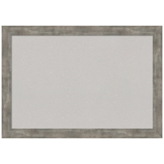 Amanti Art Grey Cork Board Wood Framed Marred Pewter Bulletin Board 27 in. x 19 in.