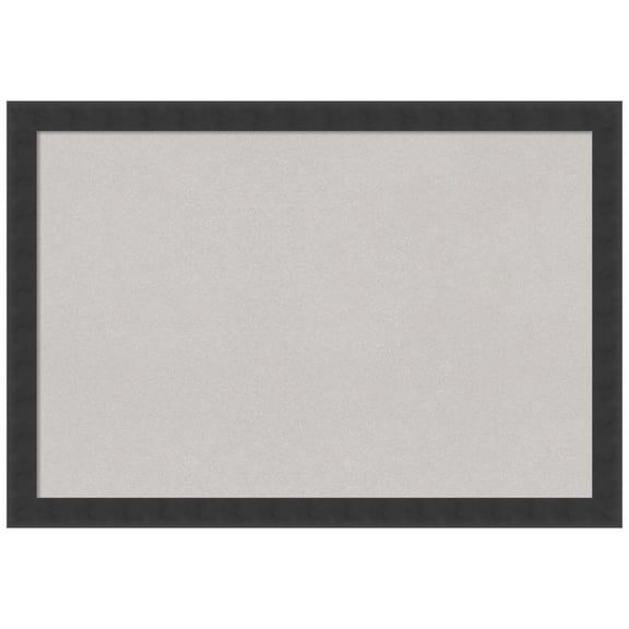 Amanti Art Grey Cork Board Wood Framed Mezzanotte Black Bulletin Board 26 in. x 18 in.