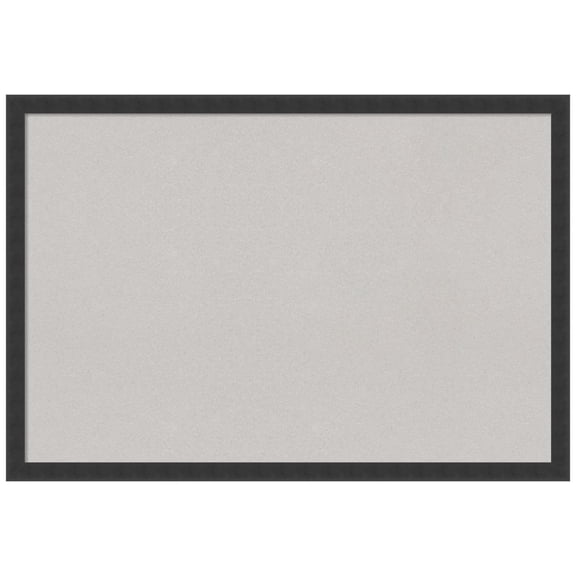 Amanti Art Grey Cork Board Wood Framed Mezzanotte Black Bulletin Board 38 in. x 26 in.
