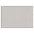 thumbnail image 1 of Amanti Art Grey Cork Board Wood Framed Morgan White Silver Bulletin Board 38 in. x 26 in., 1 of 8