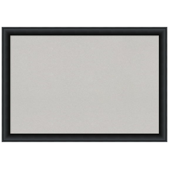 Amanti Art Grey Cork Board Wood Framed Nero Black Bulletin Board 39 in. x 27 in.