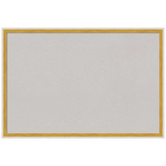 Amanti Art Grey Cork Board Wood Framed Paige White Gold Bulletin Board 25 in. x 17 in.
