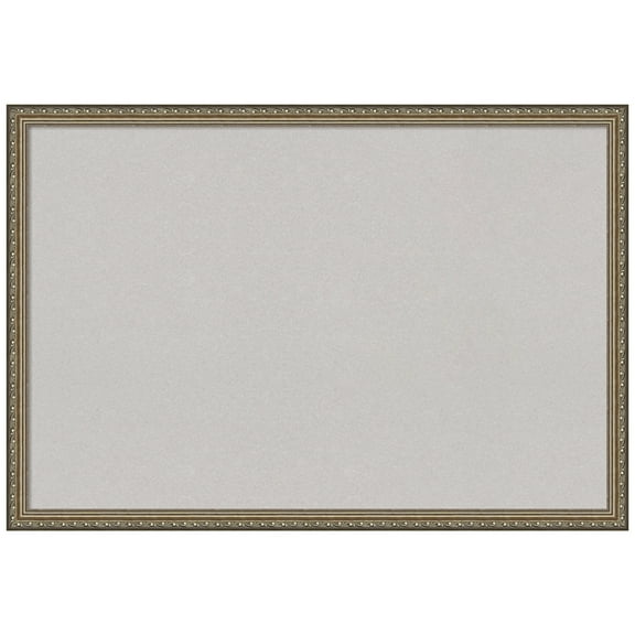 Amanti Art Grey Cork Board Wood Framed Parisian Silver Bulletin Board 38 in. x 26 in.