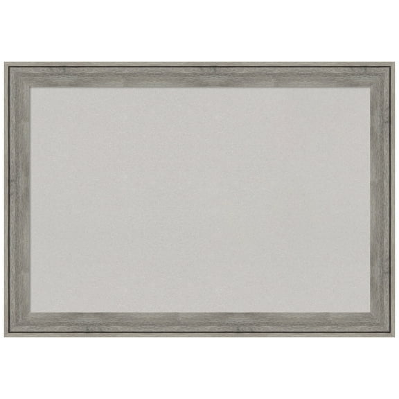 Amanti Art Grey Cork Board Wood Framed Regis Barnwood Grey Bulletin Board 41 in. x 29 in.