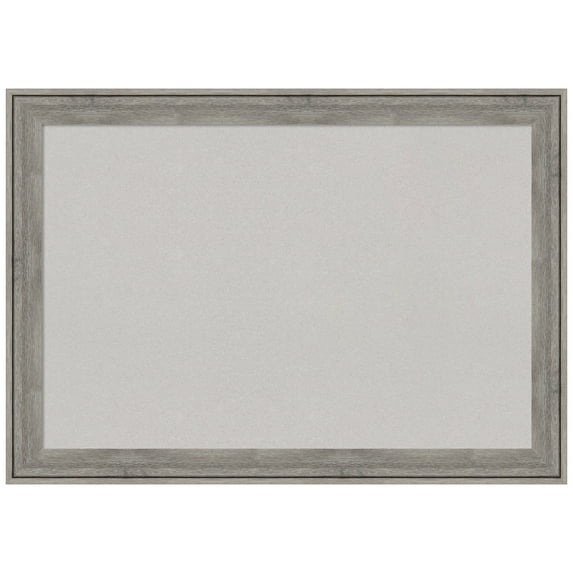Amanti Art Grey Cork Board Wood Framed Regis Barnwood Grey Bulletin Board 41 in. x 29 in.