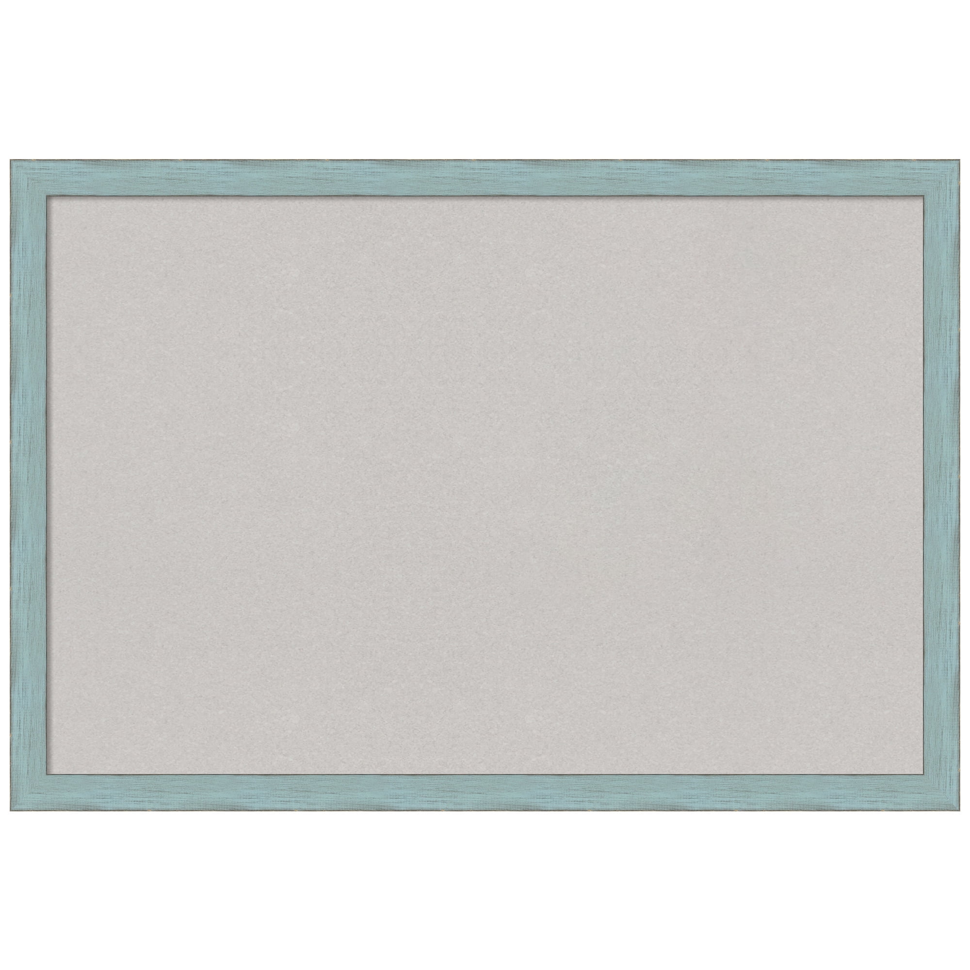 Amanti Art Grey Cork Board Wood Framed Sky Blue Rustic Bulletin Board 38 in. x 26 in.