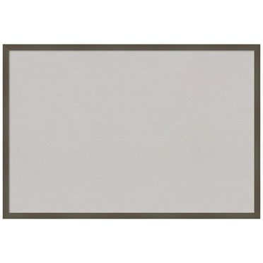 Amanti Art Grey Cork Board Wood Framed Svelte Clay Grey Bulletin Board 37 in. x 25 in.