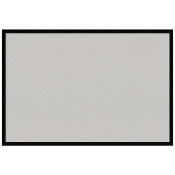 Amanti Art Grey Cork Board Wood Framed Svelte Noir Black Bulletin Board 37 in. x 25 in.