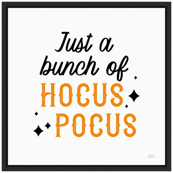 Amanti Art Halloween Typography III Framed Canvas Wall Art Print