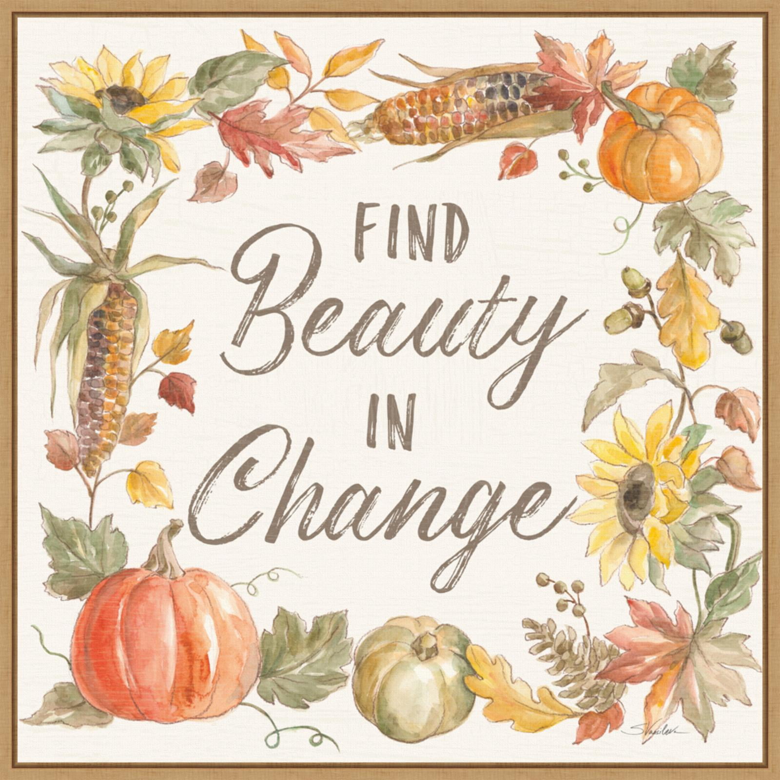 Autumn Harvest Canvas Print with Maple Frame, 26" x 25"