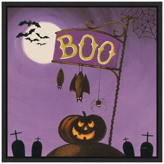 Amanti Art Happy Haunting IV Framed Canvas Wall Art Print