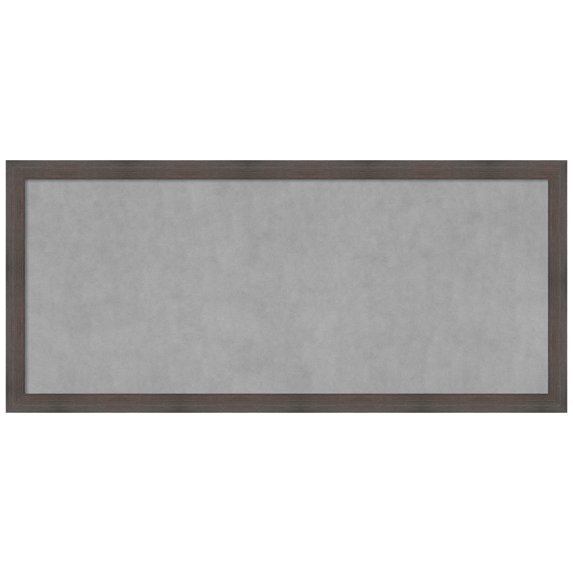 Amanti Art Hardwood Chocolate Narrow Framed Magnetic Board 51 x 23 in.