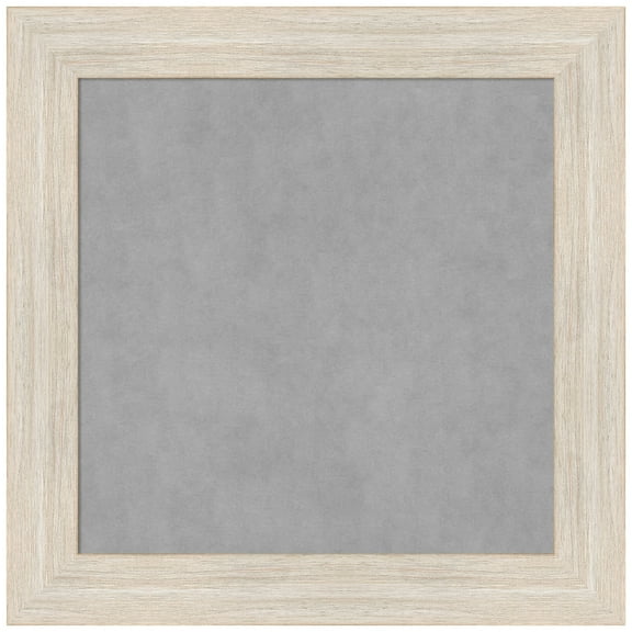 Amanti Art Hardwood White Wash Narrow Framed Magnetic Board 15 x 15 in.