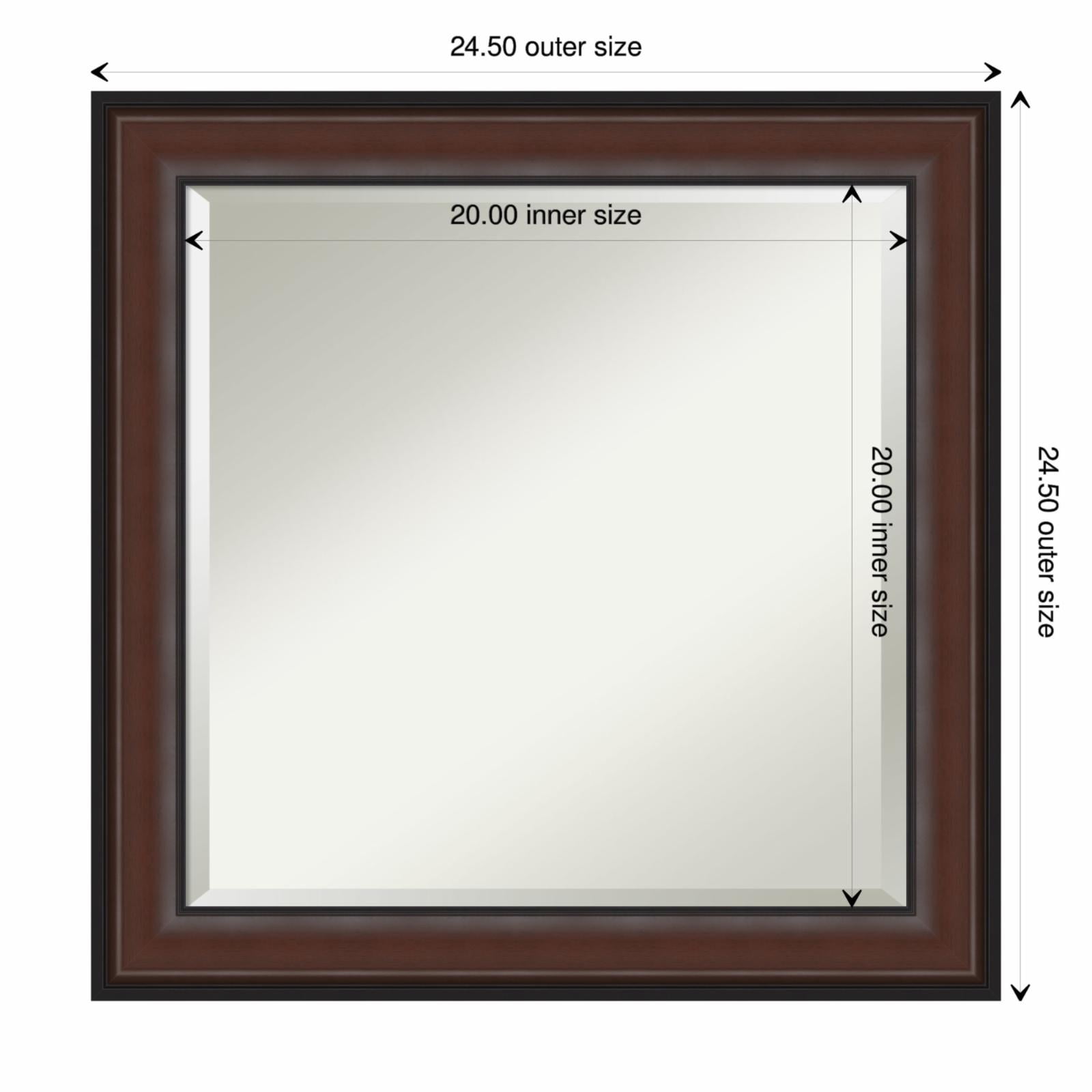 Harvard Walnut Medium Rectangular Framed Bathroom Mirror