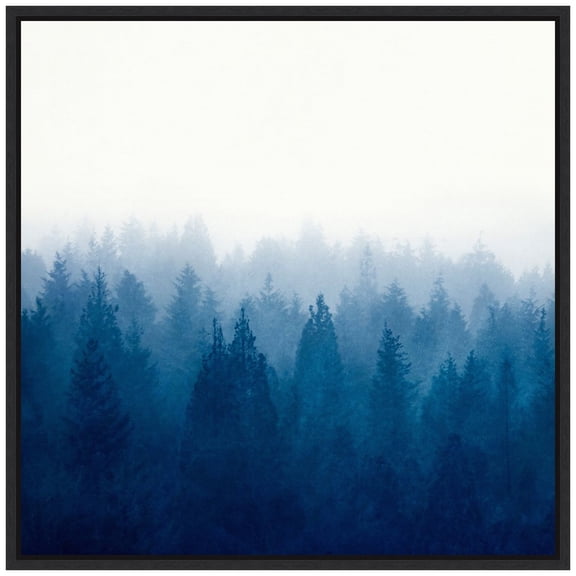 Amanti Art Heart and Soul - Foggy Forest Framed Canvas Wall Art Print