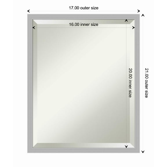 Amanti Art Hera Chrome Framed Wall Mirror - 17 x 21 in