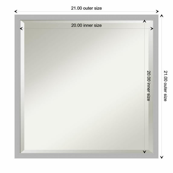 Amanti Art Hera Chrome Framed Wall Mirror - 17 x 21 in
