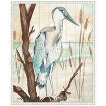Amanti Art Heron On Branch I Framed Canvas Wall Art Print