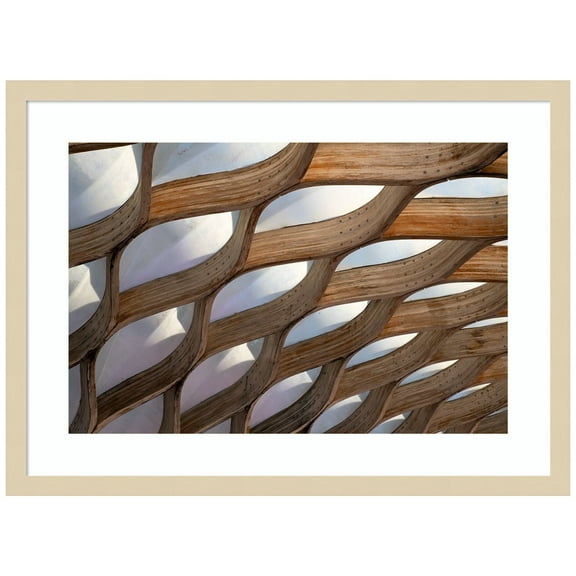 Amanti Art Honeycomb Wood Framed Wall Art Print