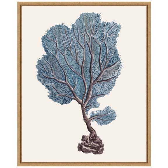 Amanti Art Indigo Reef IV Framed Canvas Wall Art Print