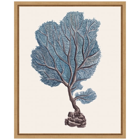 Amanti Art Indigo Reef IV Framed Canvas Wall Art Print