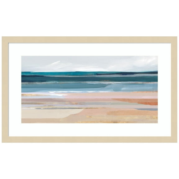 Amanti Art Kai Beach I Wood Framed Wall Art Print