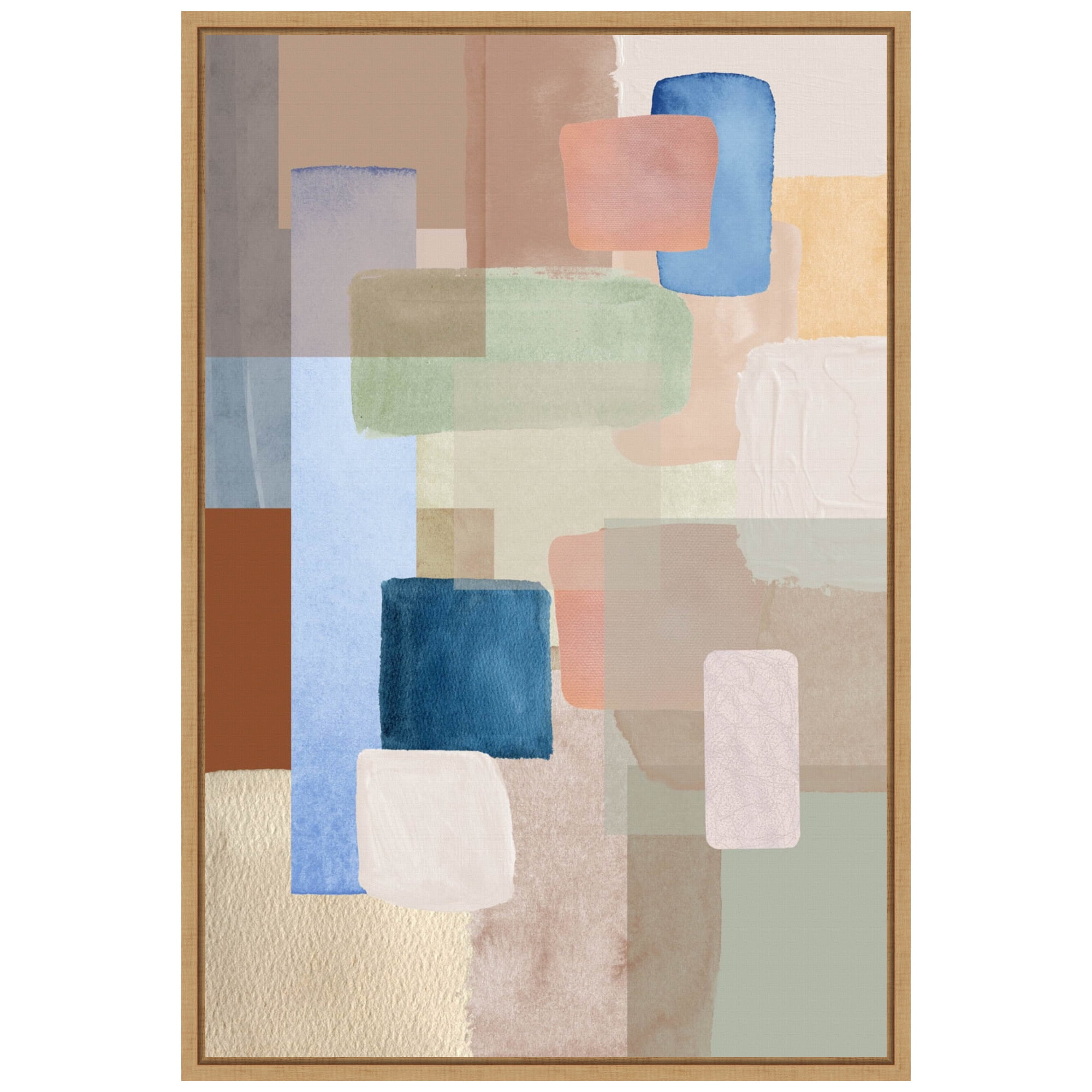 Sylvie Maple Framed Abstract Geometric Canvas Wall Art, 23 x 33 Inches