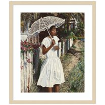 Amanti Art Lace umbrella Wood Framed Wall Art Print