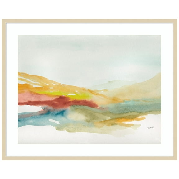 Amanti Art Land Contours No 4 Wood Framed Wall Art Print