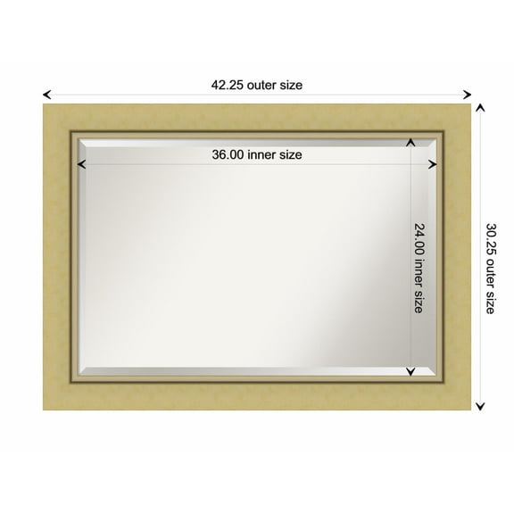 Amanti Art Landon Gold Framed Wall Mirror - 22.25 x 26.25 in