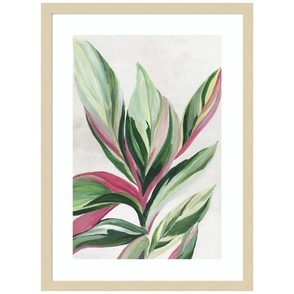 Amanti Art Leaves of Pink II Wood Framed Wall Art Print