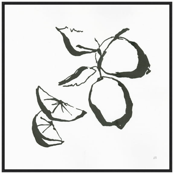 Amanti Art Limes BW Framed Canvas Wall Art Print