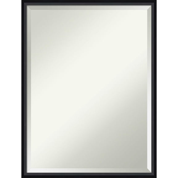 Amanti Art Lucie Black Beveled Wood Wall Mirror 25.25 x 19.25 in.
