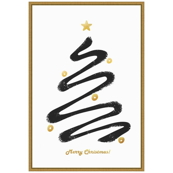 Amanti Art Merry Christmas Framed Canvas Wall Art Print