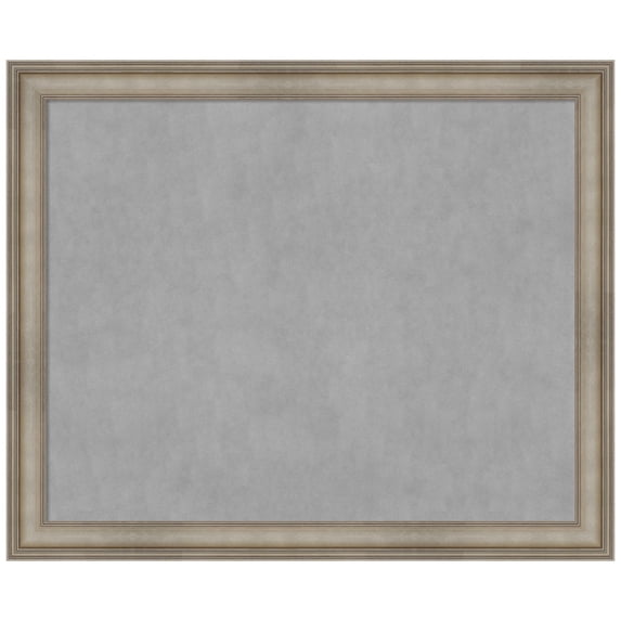 Amanti Art Mezzanine Antique Silver Narrow Framed Magnetic Board 45 x 37 in.