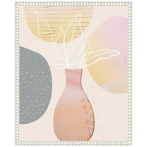 Amanti Art Mid Century Floral I Framed Canvas Wall Art Print