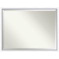 thumbnail image 1 of Amanti Art Morgan White Blue Beveled Wood Wall Mirror 32.25 x 42.25 in., 1 of 10