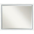 thumbnail image 1 of Amanti Art Morgan White Blue Beveled Wood Wall Mirror 24.25 x 30.25 in., 1 of 10