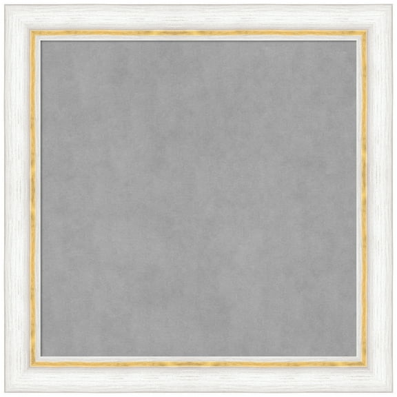 Amanti Art Morgan White Gold Framed Magnetic Board 14 x 14 in.