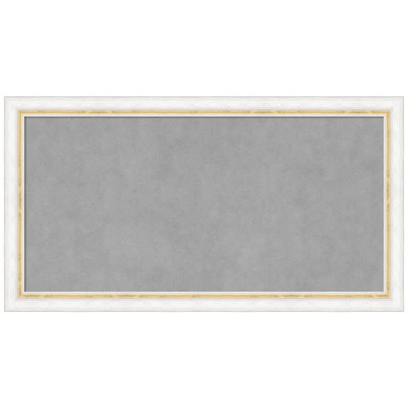 Amanti Art Morgan White Gold Framed Magnetic Board 26 x 14 in.