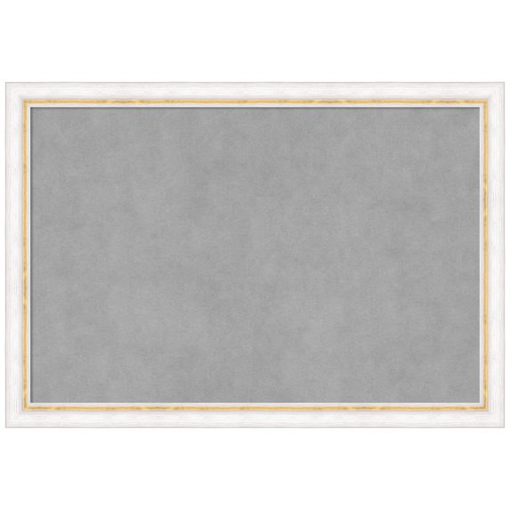 Amanti Art Morgan White Gold Framed Magnetic Board 26 x 18 in.